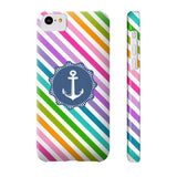 Nautical Anchor Stripes Multi Navy Phone Case