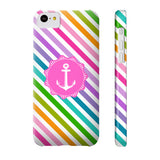 Nautical Anchor Stripe Multi Pink Phone Case